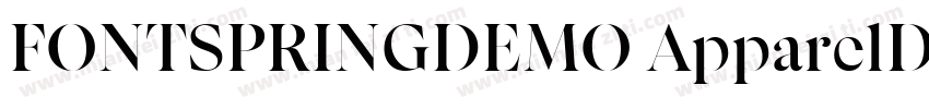 FONTSPRINGDEMO ApparelDisplayRegul字体转换